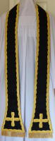 Black Roman Preaching Stole